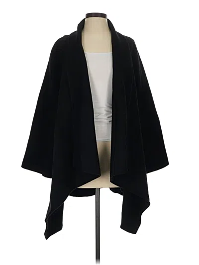 Pre-owned Eileen Fisher Wool Coat In Black