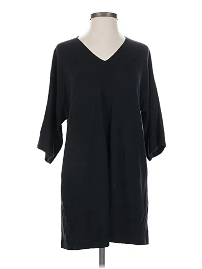Pre-owned Eileen Fisher Wool Dress In Black