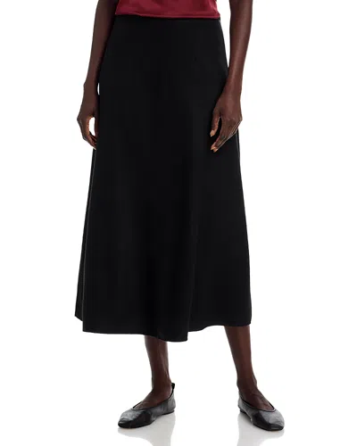 Eileen Fisher Wool Flared Skirt In Black