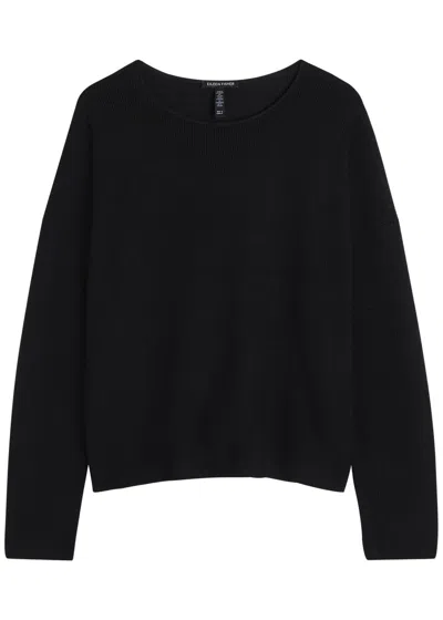 Eileen Fisher Wool-knit Jumper In Black