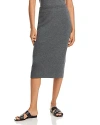Eileen Fisher Wool Midi Skirt In Ash
