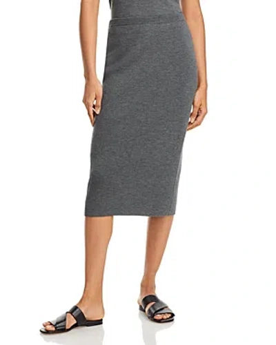 Eileen Fisher Wool Midi Skirt In Ash