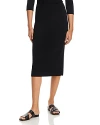 Eileen Fisher Wool Midi Skirt In Black