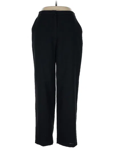 Pre-owned Eileen Fisher Wool Pants In Black