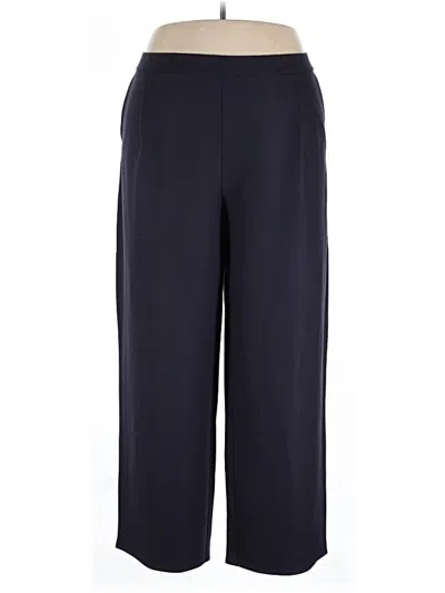 Pre-owned Eileen Fisher Wool Pants In Blue