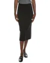 Eileen Fisher Merino Wool Midi Skirt In Black