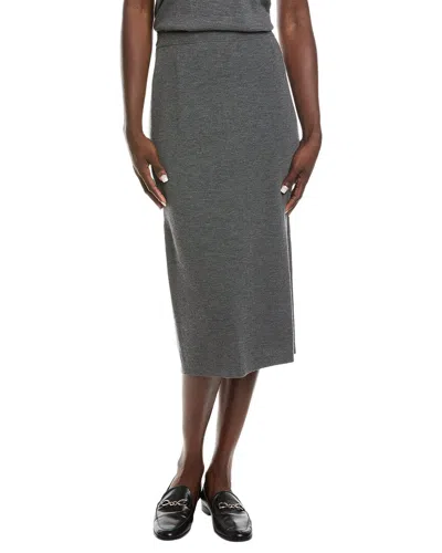 Eileen Fisher Wool Pencil Skirt In Grey