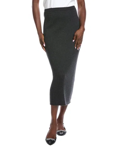 Eileen Fisher Wool Pencil Skirt In Black