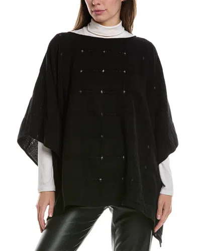 Eileen Fisher Wool Poncho In Black