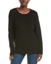Eileen Fisher Textured Wool Sweater In Black