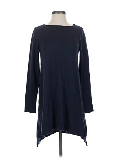 Pre-owned Eileen Fisher Wool Pullover Sweater In Blue