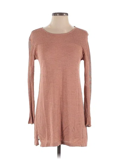 Pre-owned Eileen Fisher Wool Pullover Sweater In Brown