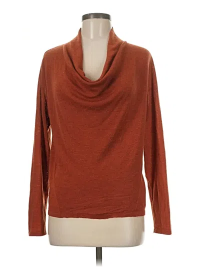 Pre-owned Eileen Fisher Wool Pullover Sweater In Brown
