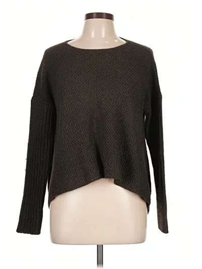 Pre-owned Eileen Fisher Wool Pullover Sweater In Brown