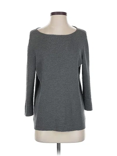 Pre-owned Eileen Fisher Wool Pullover Sweater In Gray