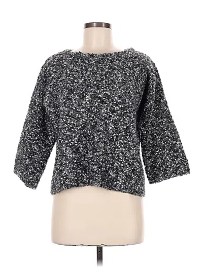 Pre-owned Eileen Fisher Wool Pullover Sweater In Gray