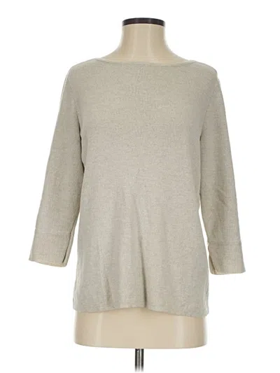 Pre-owned Eileen Fisher Wool Pullover Sweater In Gray