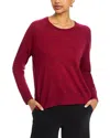 Eileen Fisher Wool Raglan Sleeve Sweater In Grey