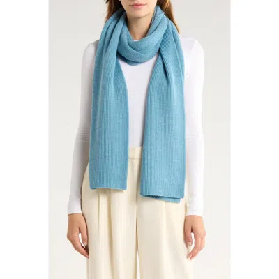Eileen Fisher Wool Scarf In Blue