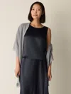 Eileen Fisher Wool Shimmer Scarf In Gray