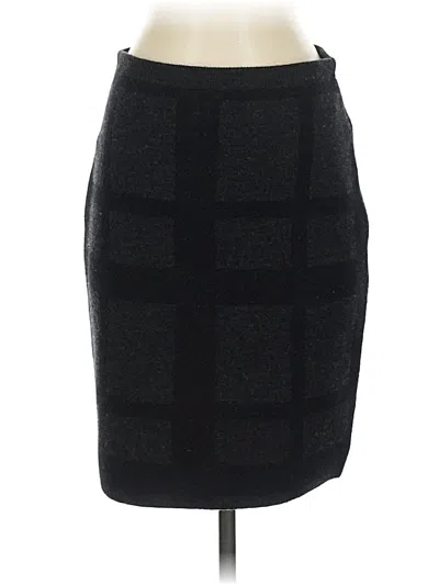Pre-owned Eileen Fisher Wool Skirt In Black