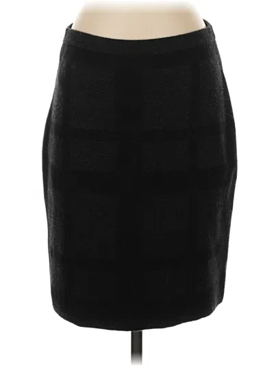 Pre-owned Eileen Fisher Wool Skirt In Black