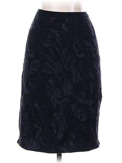 Pre-owned Eileen Fisher Wool Skirt In Blue