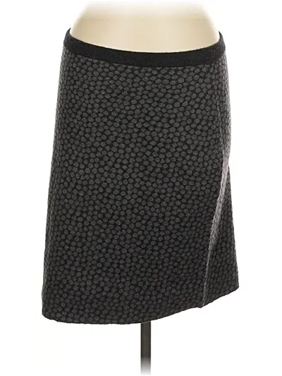 Pre-owned Eileen Fisher Wool Skirt In Gray
