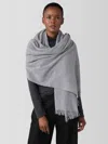 Eileen Fisher Wool Sparkle Scarf In Gray
