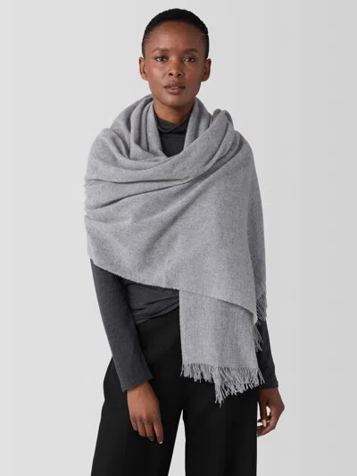 Eileen Fisher Wool Sparkle Scarf In Gray