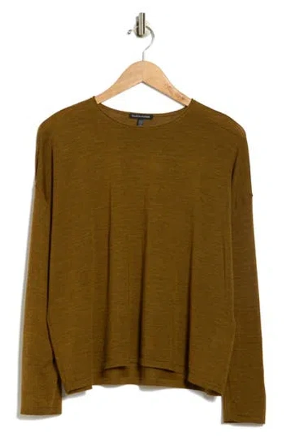 Eileen Fisher Wool Sweater In Brown