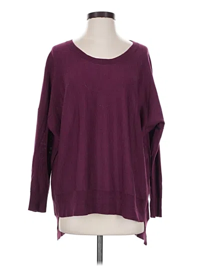 Pre-owned Eileen Fisher Wool Sweater In Burgundy