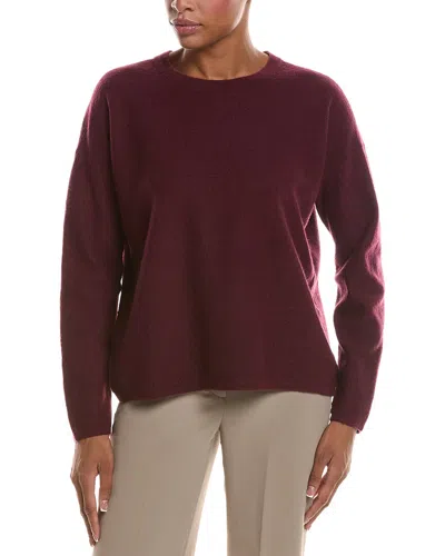Eileen Fisher Wool Sweater In Burgundy