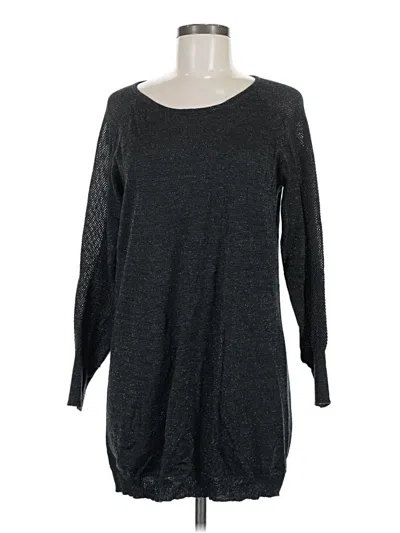Pre-owned Eileen Fisher Wool Sweater In Gray