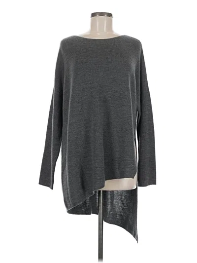 Pre-owned Eileen Fisher Wool Sweater In Gray
