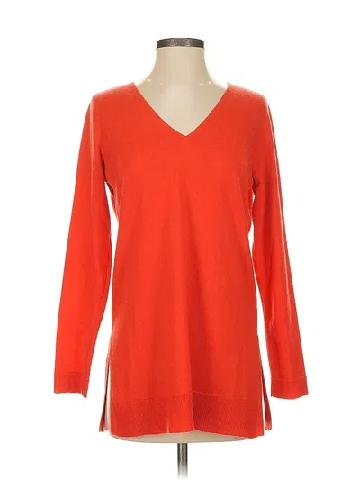 Pre-owned Eileen Fisher Wool Sweater In Orange