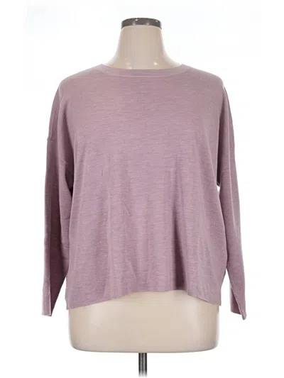 Eileen Fisher Wool Sweater In Purple
