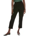 Eileen Fisher Wool Tapered Ankle Pant In Black