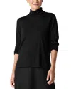 Eileen Fisher Fine Gauge Wool Turtleneck Sweater In Blue