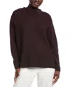 Eileen Fisher Wool Turtleneck Sweater In Brown