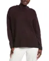 Eileen Fisher Wool Turtleneck Sweater In Burgundy