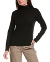 Eileen Fisher Wool Turtleneck Top In Black