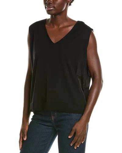 Eileen Fisher Wool V-neck Vest In Animal Print