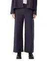 Eileen Fisher Wool Wide Ankle Pants In Noctn