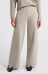 Eileen Fisher Wool Wide Leg Pants In Dove