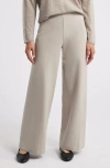 Eileen Fisher Wool Wide Leg Pants In Dove