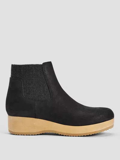 Eileen Fisher Words Oiled Nubuck Clog Bootie In Black