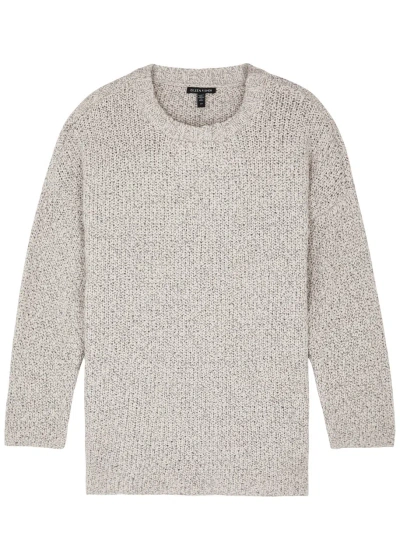 Eileen Fisher Woven Cotton Jumper In Off White