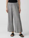 Eileen Fisher Woven Plisse Wide-leg Pant In Gray