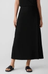 Eileen Fisher Wrap Front Midi Skirt In Black